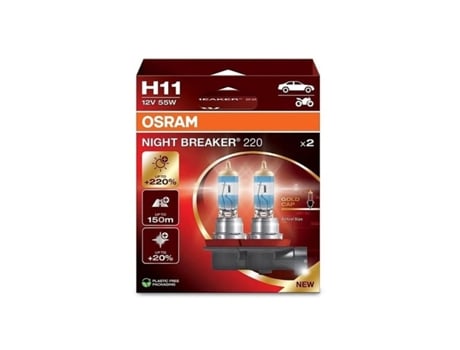 Kit 2 Lámparas H11 12V/55W OSRAM Night Breaker 220 HB