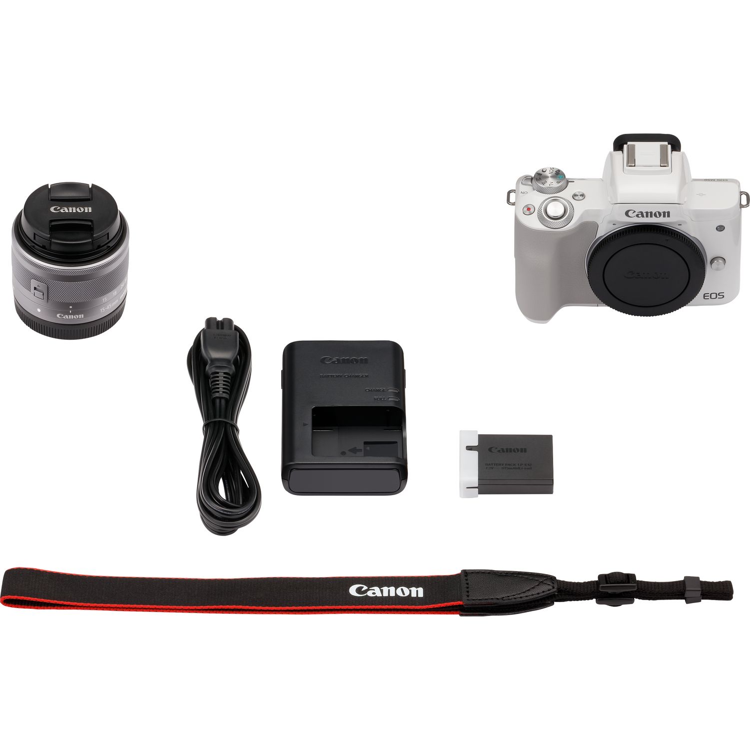 Cámara Mirrorless CANON M50+EF-M 15-45MM IS (Blanco - 24.1 MP - Sensor: APS-C - ISO: 100 a 6400)