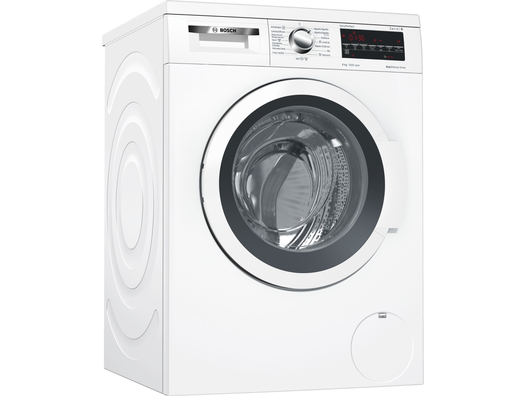 Lavadora BOSCH WUQ24468ES (8 kg - 1200 rpm - Blanco)