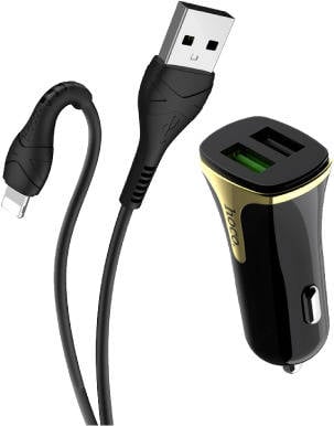 Adaptador de Encendedor HOCO Z31 (Lightning - Amarillo)