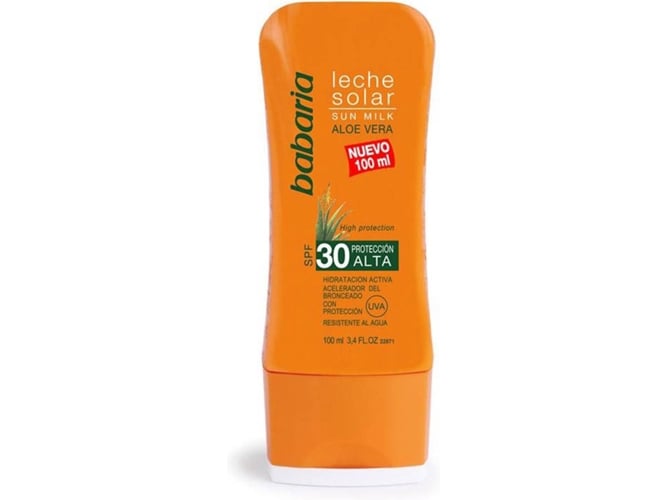 Leche Solar BABARIA Aloe Vera SPF 30 (100 ml)