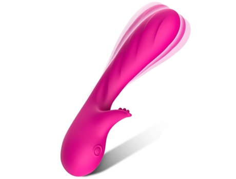 Vibrador impermeable recargable con 9 patrones de vibración para mujer (rojo rosa) VEANXIN