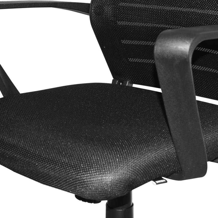 Silla de Escritorio Ejecutiva MITSAI Manhattan Negro (Brazos Fijos - Malla)