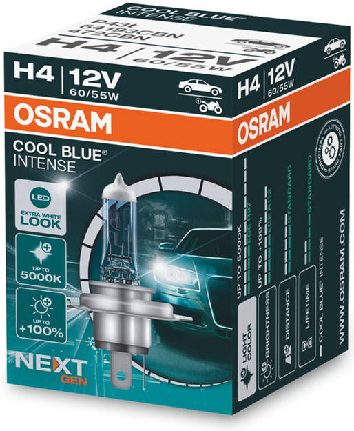 Bombilla OSRAM H4 Cool Blue Intense® Next Gen FS (4200K - Halogéno - 14 x 6 x 4 cm)