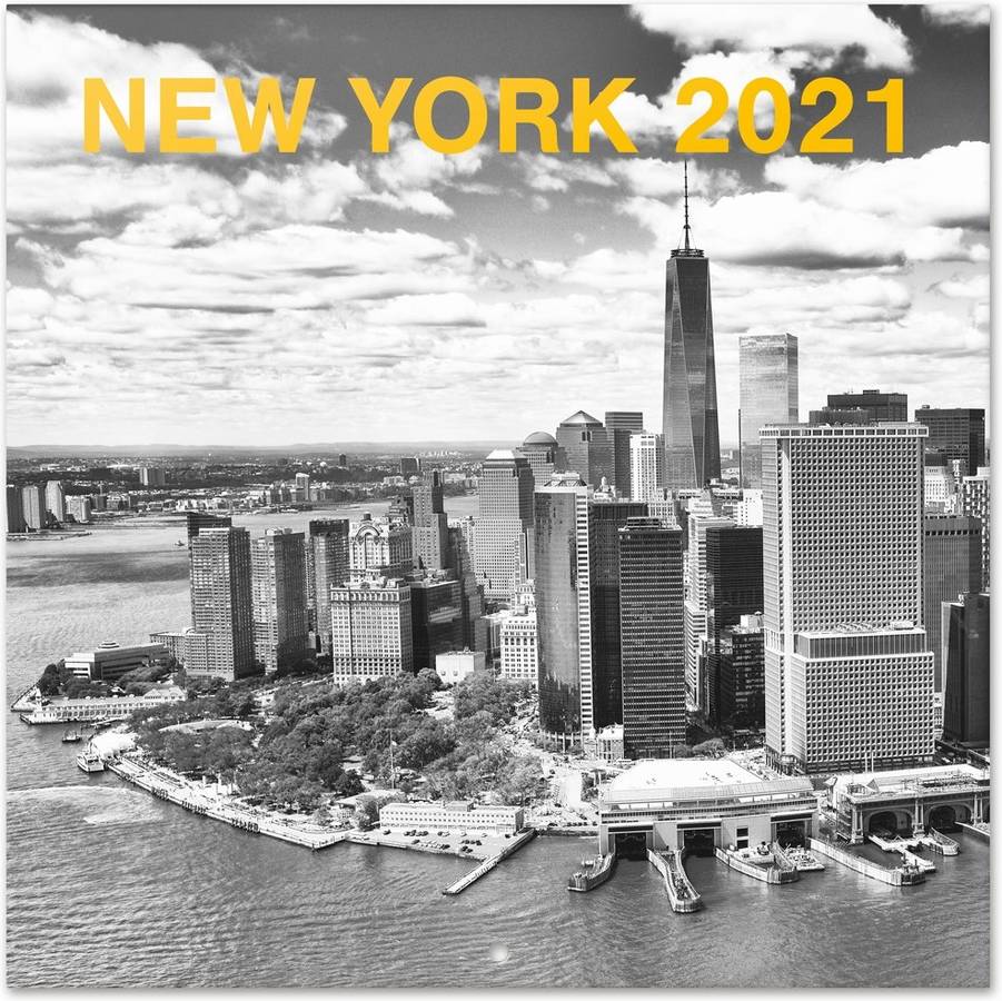 Erik Calendario De pared 2021 nueva york 30x30 cm new black and white 30