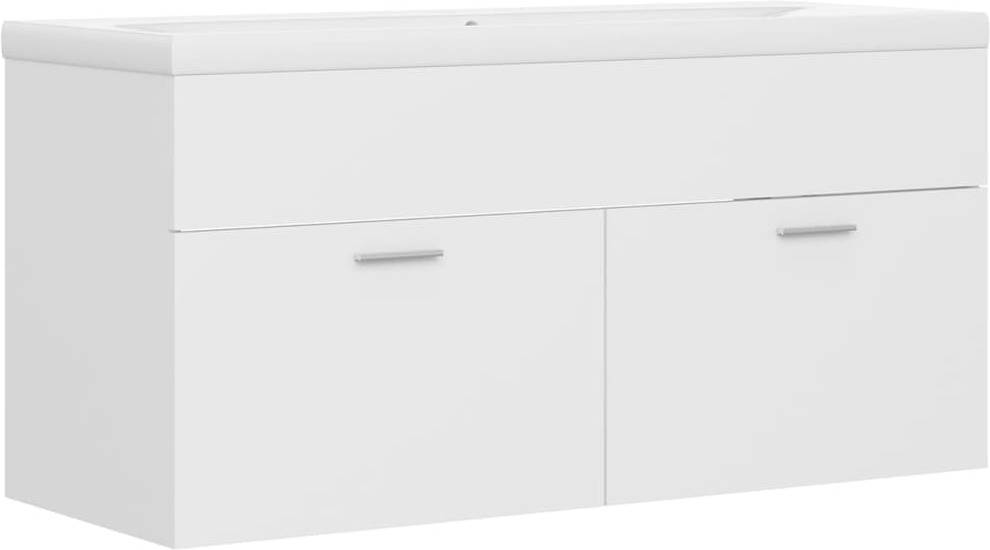 Mueble Con Lavabo aglomerado blanco vidaxl 100x385x46 cm armario empotrado madera 100x38.5x46