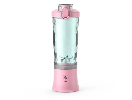 Batidora de Frutas 4000Mah Usb Recargable Mini Smoothie Blender Rosa 600 ml