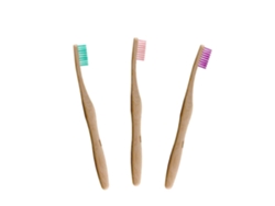 Set 3 Cepillos de Dientes DR BOTANICALS Bamboo (Verde, Rosa y Morado)