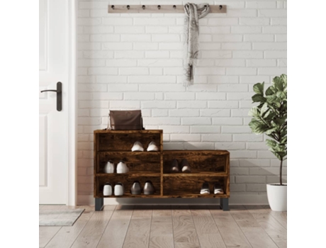 Maison Exclusive Mueble zapatero madera contrachapada roble marrón  102x36x60 cm