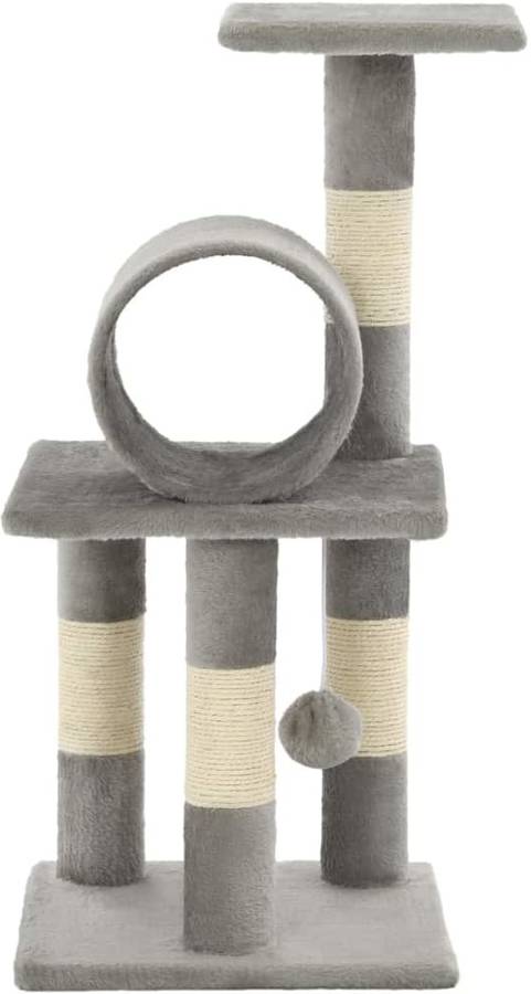 Rascador Para Gatos con poste de sisal 65 cm gris vidaxl