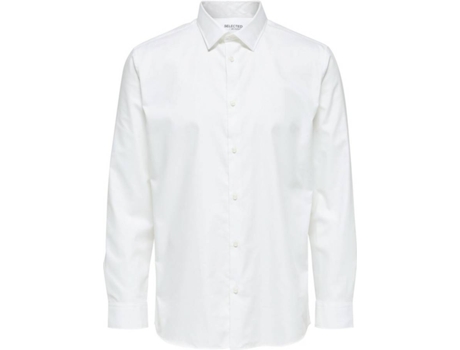 Camisa SELECTED Slim Algodón Hombre (L - Blanco)