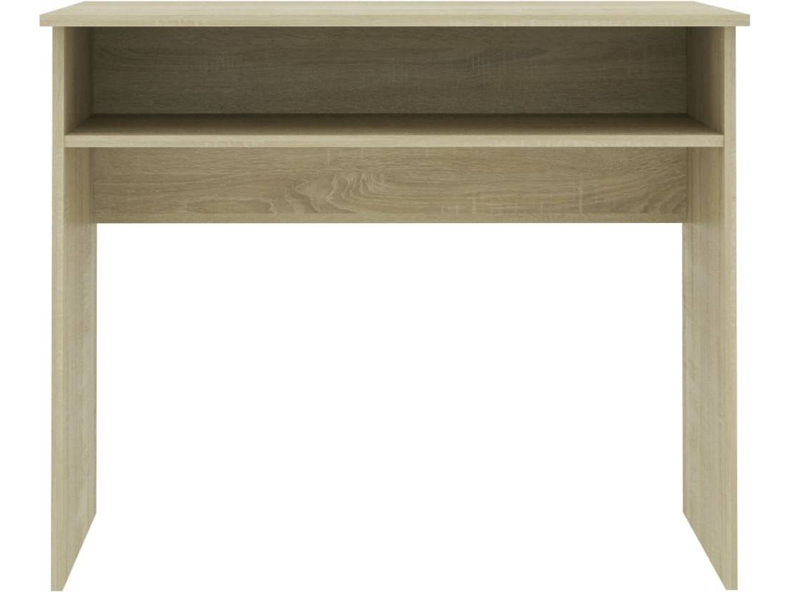 vidaXL Escritorio de madera contrachapada blanco 90x50x74 cm