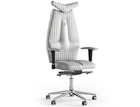 Silla de Oficina KULIK SYSTEM Jet Stitching Cuero (Branco -130x50x50cm)