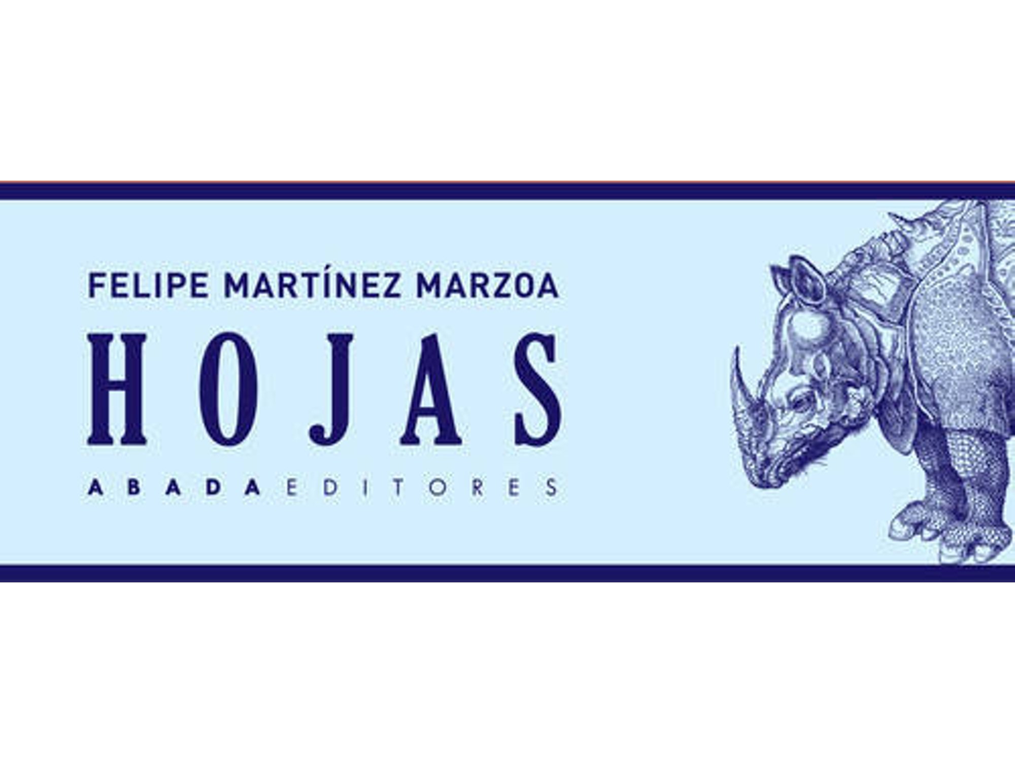 Libro Hojas de Felipe Martínez Marzoa