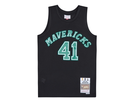 Camiseta MITCHELL & NESS Swingman Dallas Mavericks Dirk Negro (2XL)