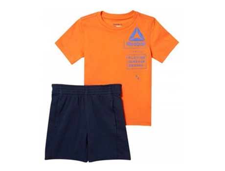 Conjunto Desportivo para Crianças B Es Ss Reebok Cf4287 Laranja 2Xs