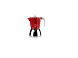 Cafetera Italiana Express Elba Red de Color Rojo en Aluminio Fundido - 9 tazas IBILI