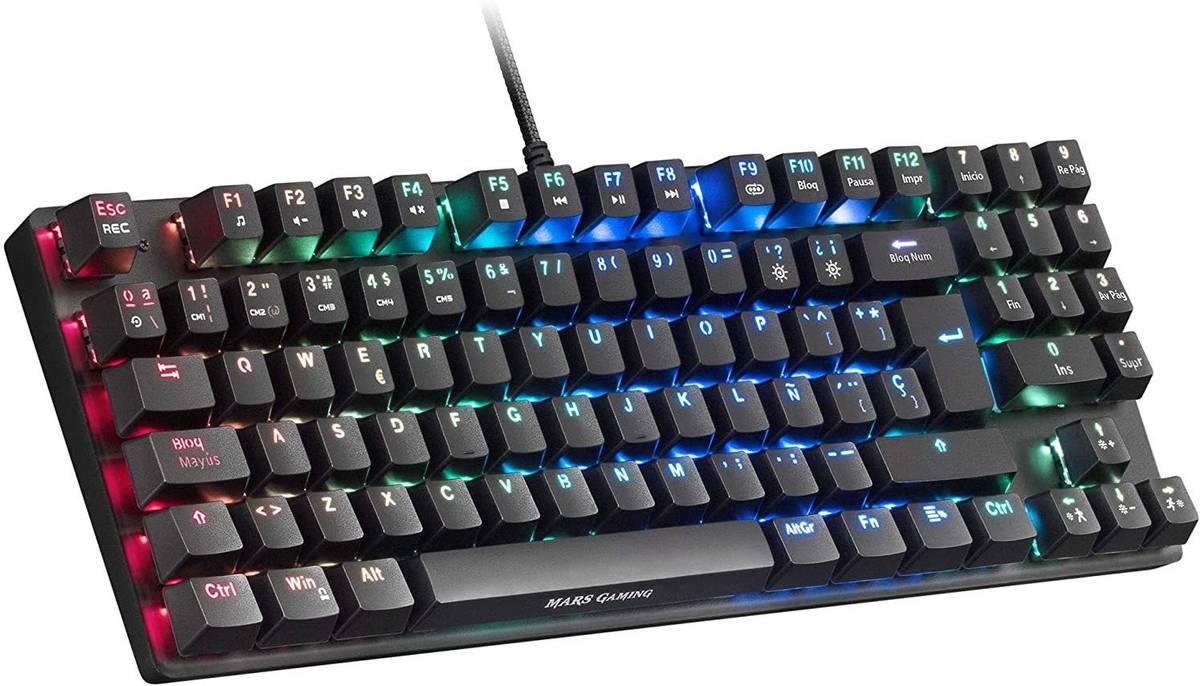 Teclado Gaming MARS GAMING MKREVOPRORPT (USB - Layout Portugués - Negro)