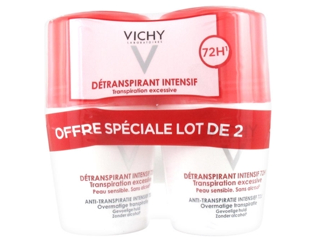 Desodorante Anti-Transpirante Intensivo 72 H Transpiración Excesiva Lote de 2 X 50 Ml VICHY