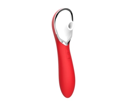 Vibrador de masaje de succión 2 en 1 con múltiples modos para mujeres (rojo) VEANXIN