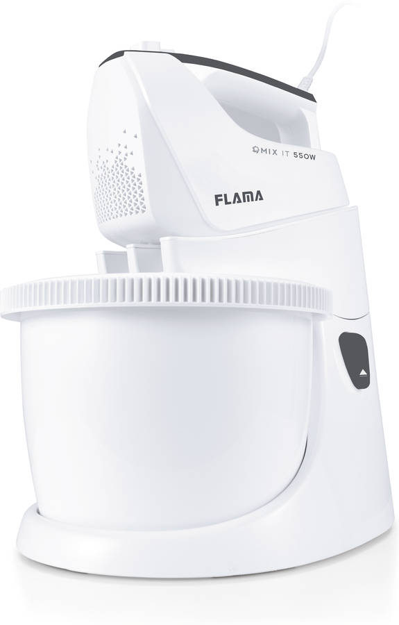 Batidora Amasadora con Bol FLAMA 1416FL (550 W - Bol 3 L - Blanco)