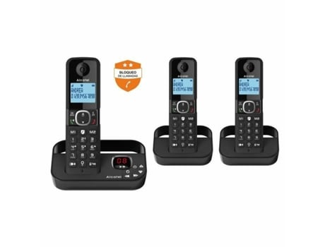 Teléfono Fijo ALCATEL F860 Trio (Negro)