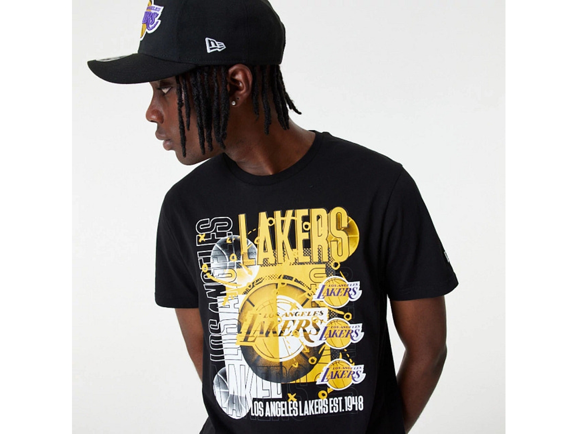 Playera para Basquetbol New Era NBA Lakers Logo de Hombre