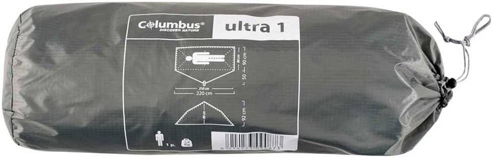 Tienda De Camping columbus xl ultralight 1 lugar campaña ligera para travesía o cicloturismo. dimensiones 210x80x89cm