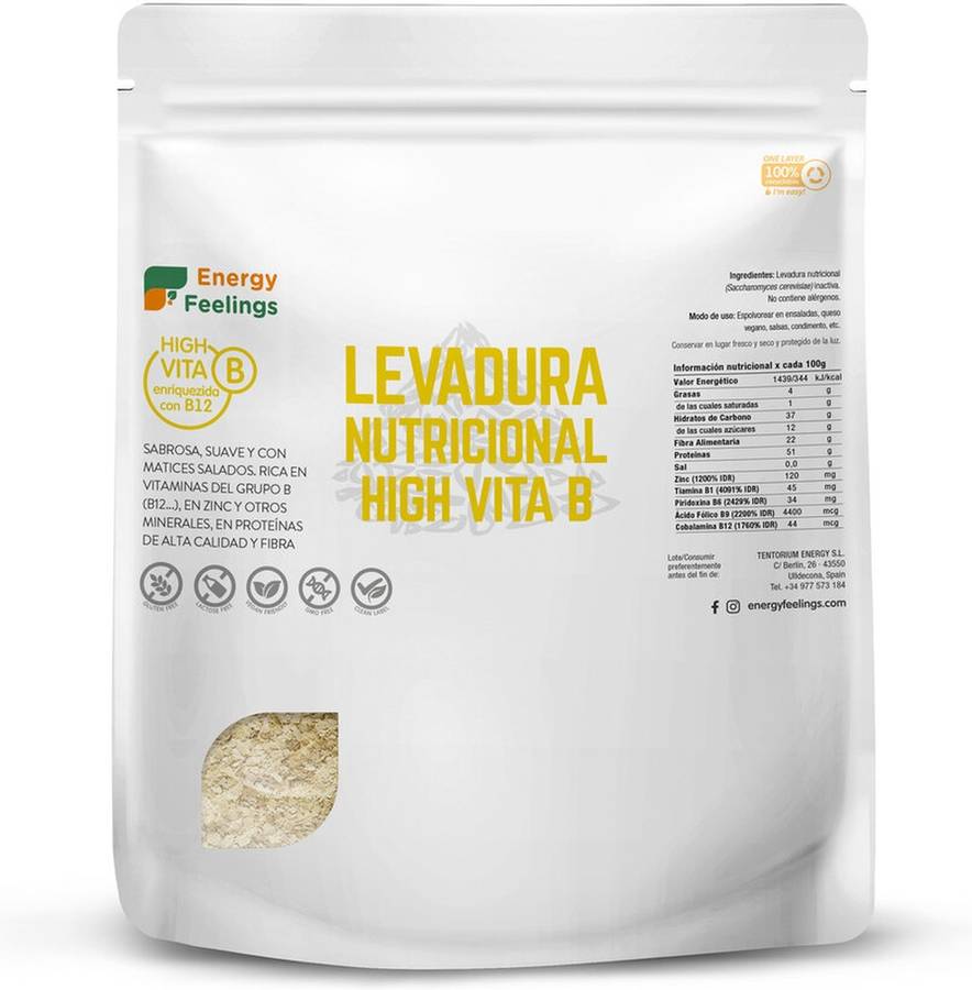 Levadura Nutricional En Copos con Vitamina B ENERGY FEELINGS (250 g)