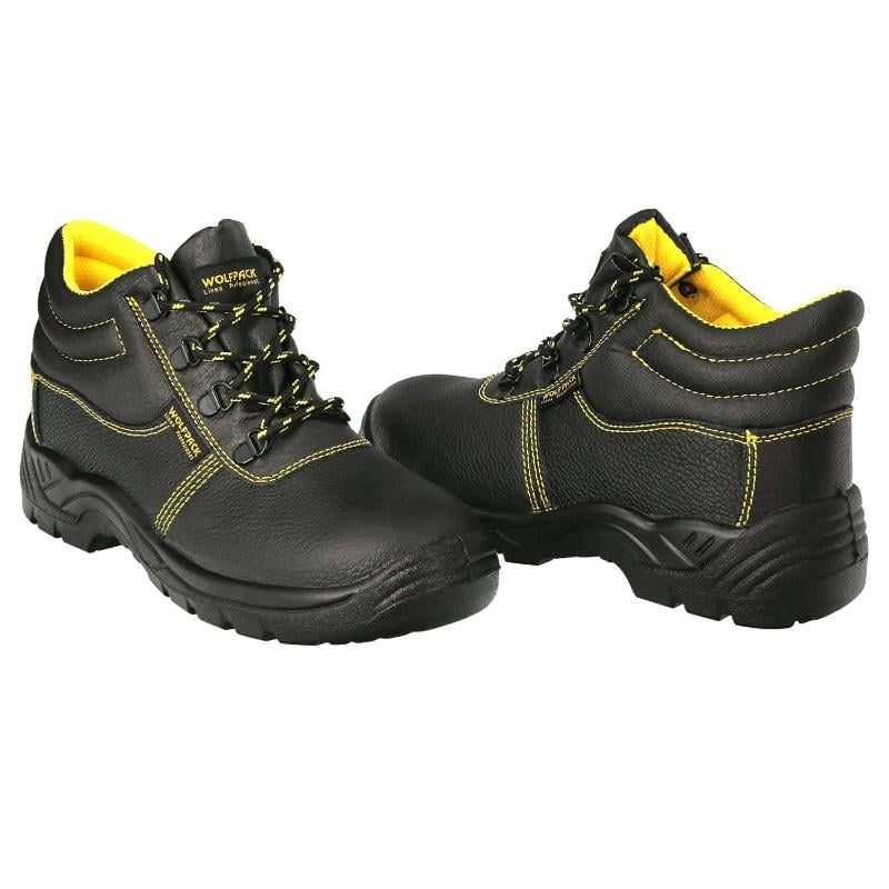 Botas seguridad s3 piel negra wolfpack  n  36 vestuario laboral,calzado seguridad, botas trabajo. (par)