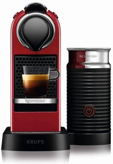 Cafeteras de Cápsulas KRUPS Nespresso Citiz & Milk YY4116FD  Rojo