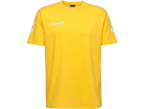 Camiseta de Hombre para Fútbol HUMMEL Go Algodón Amarillo (M)