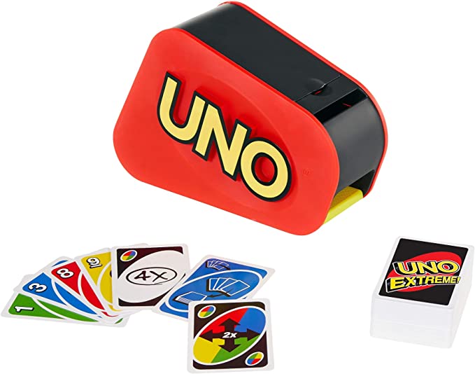 Uno Extreme Juego de cartas familiar con lanzador luz y sonido 112 2 10 jugadores regalo para niños 7+