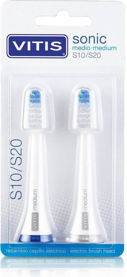 Recarga para Cepillo de Dientes VITIS Sonic Electric S10S20 Medium Refill