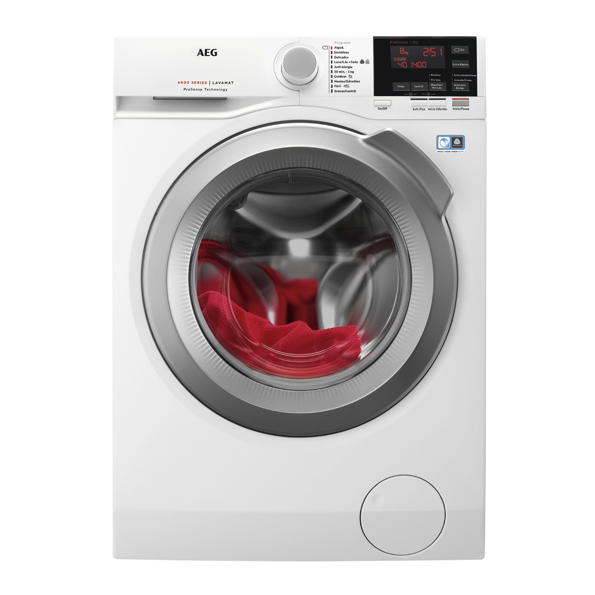 Lavadora AEG L6FBG844 (8 kg - 1400 rpm - Blanco)