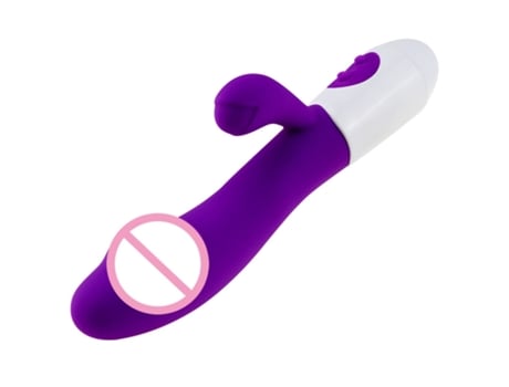 Vibrador de masaje recargable de doble cabeza para mujer (púrpura) VEANXIN