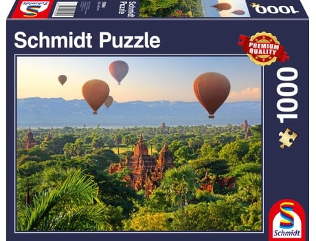 Puzzle SCHMIDT SPIELE Hot air balloons, Mandalay, Myanmar rompecabezas 1000 pieza(s) Paisaje