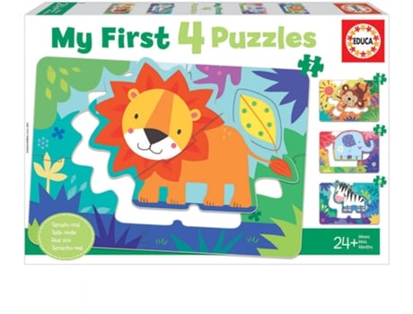 Puzzle EDUCA My First Animales de la Selva 5-6-7-8 (Edad Mínima: 2 Años - 5-8 Piezas) Worten.es