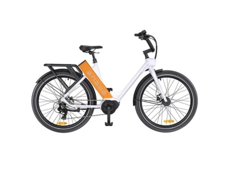 Bicicleta eléctrica ENGWE P275 St 19,2Ah 250W Batería 691,2Wh Alcance 260Km Blanco Naranja