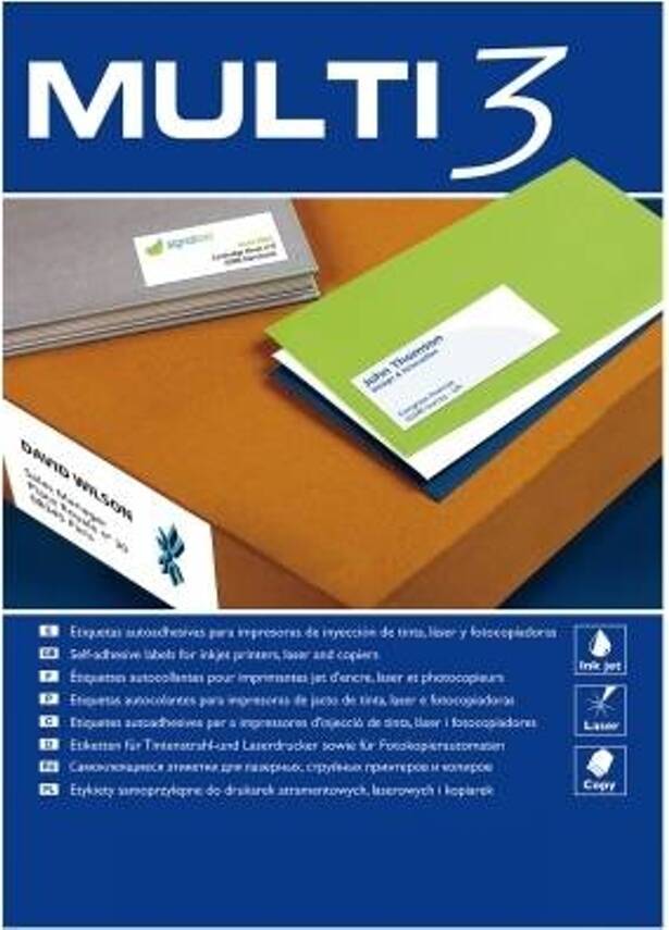 Etiquetas Adhesivas APLI Multi3 105 x 35 mm - 100 Hojas