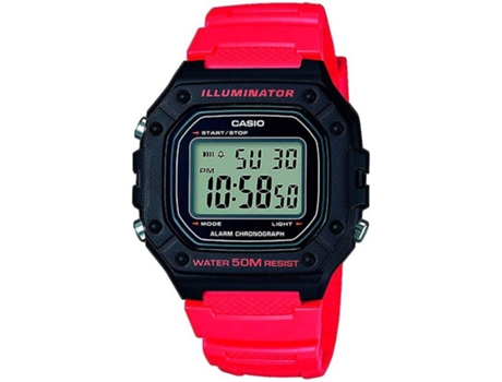 Reloj Digital CASIO Hombre (Goma - Rojo)