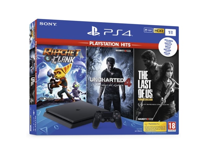 Comprar en oferta Sony PlayStation 4 (PS4) Slim 1TB + Ratchet & Clank + Uncharted 4: A Thief's End + The Last of Us: Remastered