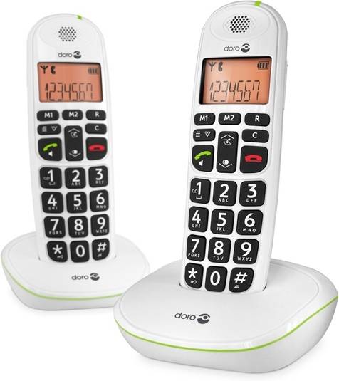 Teléfono Fijo DORO PhoneEasy 100w duo Blanco