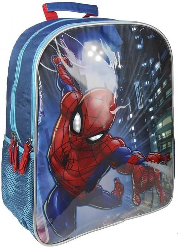 Mochila Cerdá Spiderman marvel 41cm 2017 infantil 40 azul grande con luz