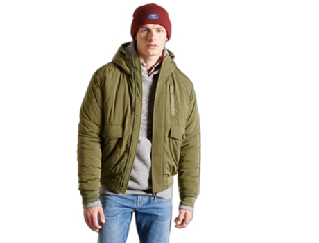 Abrigo SUPERDRY Poliéster Hombre (M - Verde)