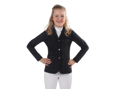 Chaqueta de Niña para Equitación QHP Competición Juliet Negro (14 años)