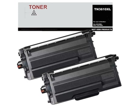 Toner TN3610XL pack 2 negro compatible con Brother TN3610XL GENÉRICO