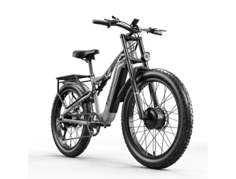 Bicicleta Eléctrica SHENGMILO S600 Negra (Velocidad Máxima: 50 km/h - Autonomía: 90 km)