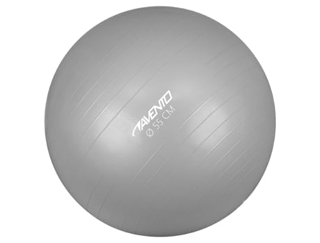 Avento Pelota de fitness/gimnasio 55 cm diámetro plateada