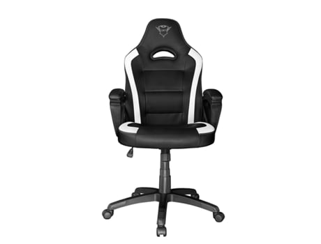 Silla Gaming TRUST Gxt 701W Ryon (Hasta 150 kg - Elevador a Gas Clase 4 - Blanco y Negro)